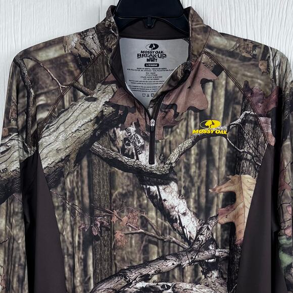 Mossy Oak shirt men’s Large Break up infinity, Camouflage, pull over quarter zip - Picture 4 of 10